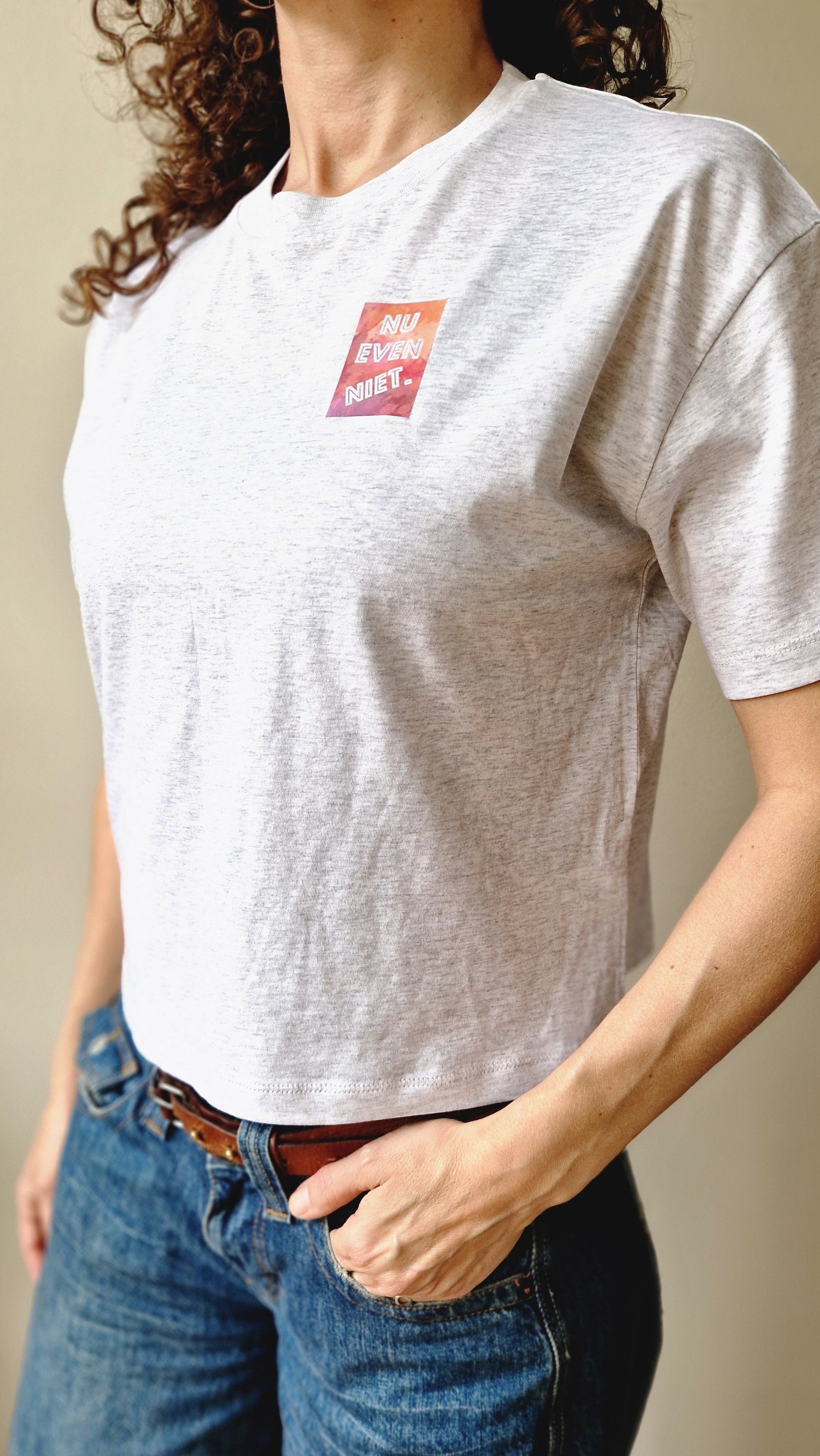 t-shirt Boxy - Nu Even Niet