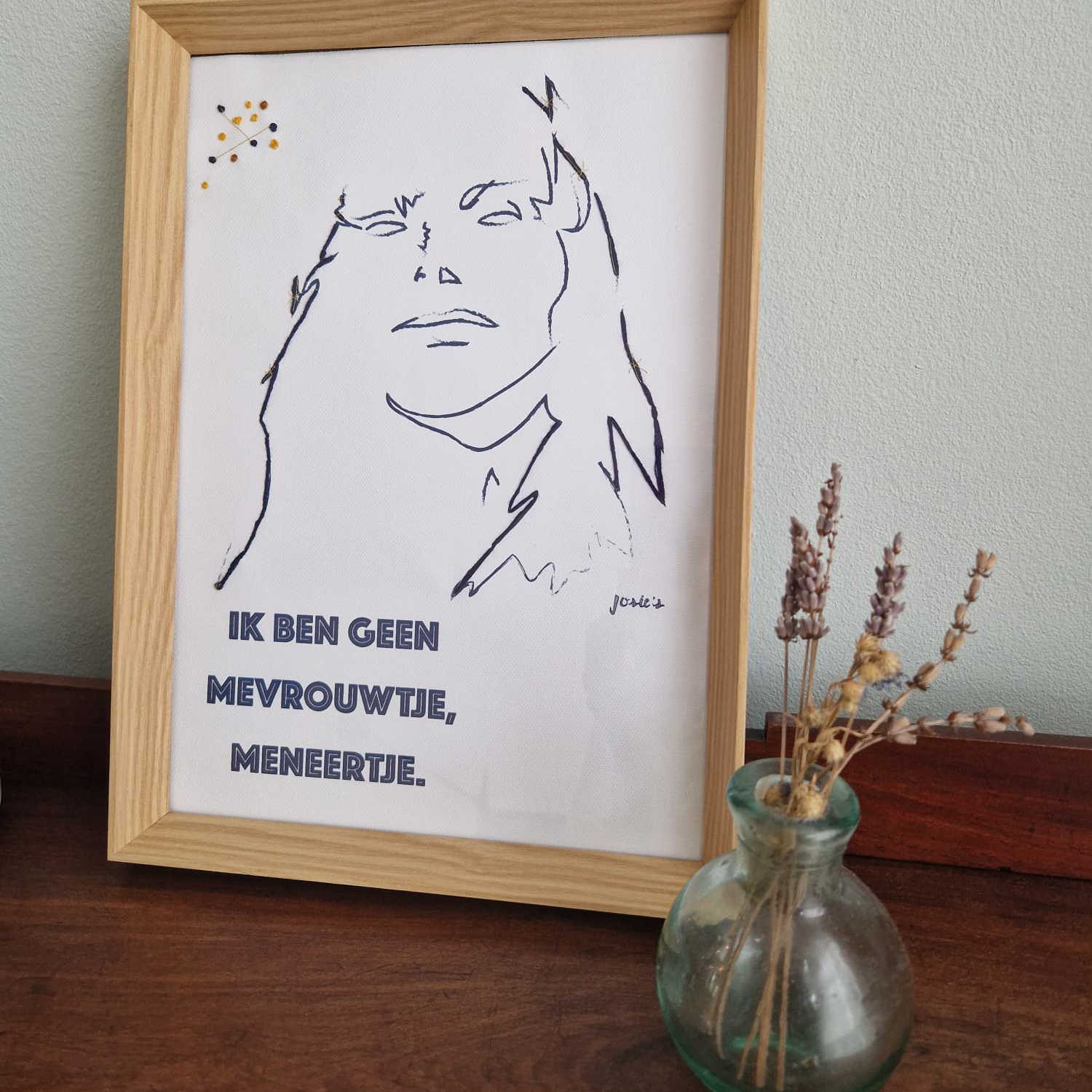 Art Print - A4, handbewerkt, Ik ben geen mevrouwtje