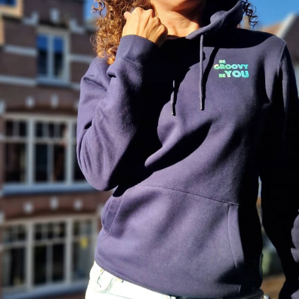 Hoody Navy - BE GROOVY BE YOU